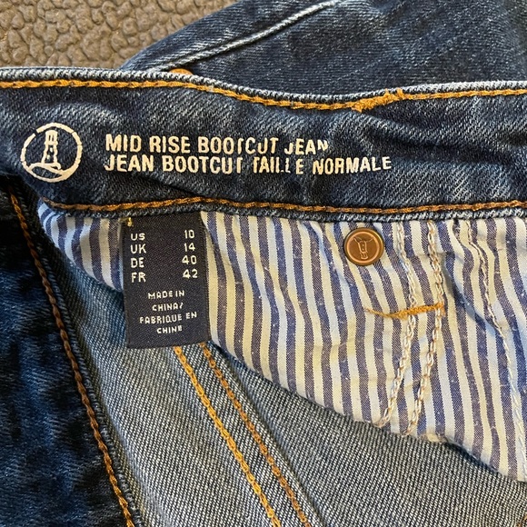 Lands End boot cut blue jeans - Picture 2 of 6